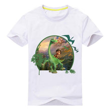 2017 Summer Boy Girl Dinosaur Pattern Short SleeveS T-Shirt Kids 100%Cotton White shirts For Kids Cartoon Print Clothes ACY003