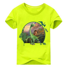 2017 Summer Boy Girl Dinosaur Pattern Short SleeveS T-Shirt Kids 100%Cotton White shirts For Kids Cartoon Print Clothes ACY003