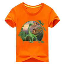 2017 Summer Boy Girl Dinosaur Pattern Short SleeveS T-Shirt Kids 100%Cotton White shirts For Kids Cartoon Print Clothes ACY003