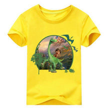 2017 Summer Boy Girl Dinosaur Pattern Short SleeveS T-Shirt Kids 100%Cotton White shirts For Kids Cartoon Print Clothes ACY003