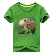2017 Summer Boy Girl Dinosaur Pattern Short SleeveS T-Shirt Kids 100%Cotton White shirts For Kids Cartoon Print Clothes ACY003