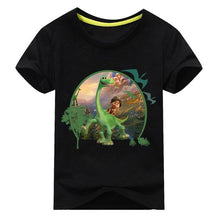 2017 Summer Boy Girl Dinosaur Pattern Short SleeveS T-Shirt Kids 100%Cotton White shirts For Kids Cartoon Print Clothes ACY003