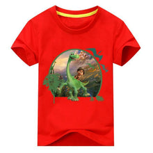 2017 Summer Boy Girl Dinosaur Pattern Short SleeveS T-Shirt Kids 100%Cotton White shirts For Kids Cartoon Print Clothes ACY003