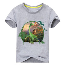 2017 Summer Boy Girl Dinosaur Pattern Short SleeveS T-Shirt Kids 100%Cotton White shirts For Kids Cartoon Print Clothes ACY003