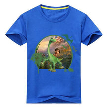 2017 Summer Boy Girl Dinosaur Pattern Short SleeveS T-Shirt Kids 100%Cotton White shirts For Kids Cartoon Print Clothes ACY003