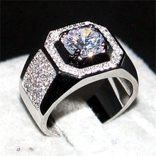 choucong Jewelry Men's 925 Sterling Silver&rose gold 1.5ct Diamant paev cz Stone ring Engagement Wedding Bands boys Sz 7-13 gift