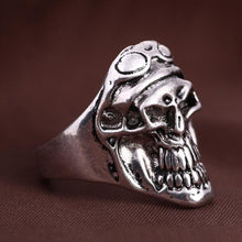 2017 Anel Masculino Punk Vintage Trend Men's Ring Gothic Men's Skull Flower Biker Zinc alloy Ring Man fashion Free shipping