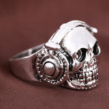 2017 Anel Masculino Punk Vintage Trend Men's Ring Gothic Men's Skull Flower Biker Zinc alloy Ring Man fashion Free shipping