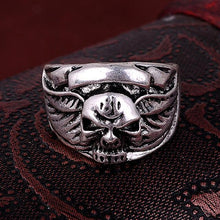 2017 Anel Masculino Punk Vintage Trend Men's Ring Gothic Men's Skull Flower Biker Zinc alloy Ring Man fashion Free shipping