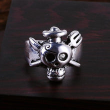 2017 Anel Masculino Punk Vintage Trend Men's Ring Gothic Men's Skull Flower Biker Zinc alloy Ring Man fashion Free shipping