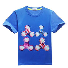 2017 Hot Fidget Spinner Pattern Children Clothes Kids Boys Girl T Shirt Cotton Boys Top Tees T-Shirt Child Gift Hand Spinner