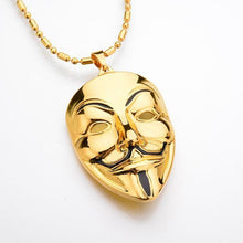 2017 New Punk Mask Plug Gold Silver Metal Submachine Hatet Maxi Pistol Necklace & Pendants Hip Hop Jewelry for Men Women