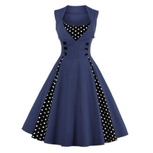 ZAFUL Vintage Retro Women Dress Sleeveless Polka Dot 2017 Summer Party Evening Vestido Elegant Ladies Red A Line Plus Size 4XL