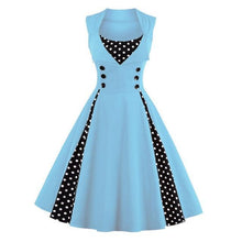 ZAFUL Vintage Retro Women Dress Sleeveless Polka Dot 2017 Summer Party Evening Vestido Elegant Ladies Red A Line Plus Size 4XL