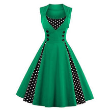 ZAFUL Vintage Retro Women Dress Sleeveless Polka Dot 2017 Summer Party Evening Vestido Elegant Ladies Red A Line Plus Size 4XL