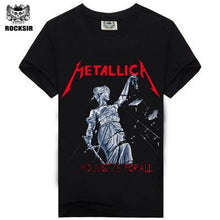 Iron Maiden AC DC Metallica The Beatles Nirvana Guns N Roses Rock 3D Printed Men's T Shirt Hip Hop Famous Brand