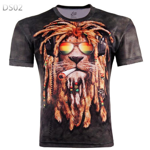 2017 High Quality Water Droplets Move Printed 3D T-shirts Punk 3D Short Sleeve T-Shirt M-4XL  style Men's T-Shirts