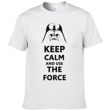 2016 New Star Wars Darth Vader t shirt men shirt Keep Calm and awakens Use THE FORCE emoji tshirt homme funny t shirts boy #025