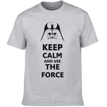 2016 New Star Wars Darth Vader t shirt men shirt Keep Calm and awakens Use THE FORCE emoji tshirt homme funny t shirts boy #025