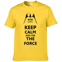 2016 New Star Wars Darth Vader t shirt men shirt Keep Calm and awakens Use THE FORCE emoji tshirt homme funny t shirts boy #025