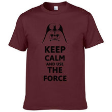 2016 New Star Wars Darth Vader t shirt men shirt Keep Calm and awakens Use THE FORCE emoji tshirt homme funny t shirts boy #025