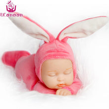 25CM Rabbit Plush Stuffed Baby Doll Simulated Babies Sleeping Dolls Children Toys Birthday Gift For Babies 5 Colors doll reborn