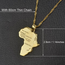 Anniyo 9 Style Africa Map Pendant Necklace for Women/Men Silver/Gold Color Ethiopian Jewelry Wholesale African Maps Hiphop Item