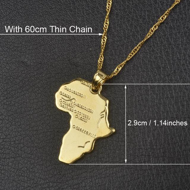 Anniyo 9 Style Africa Map Pendant Necklace for Women/Men Silver/Gold Color Ethiopian Jewelry Wholesale African Maps Hiphop Item
