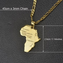 Anniyo 9 Style Africa Map Pendant Necklace for Women/Men Silver/Gold Color Ethiopian Jewelry Wholesale African Maps Hiphop Item