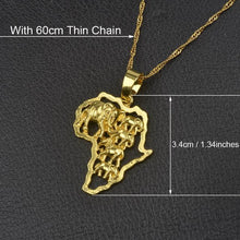 Anniyo 9 Style Africa Map Pendant Necklace for Women/Men Silver/Gold Color Ethiopian Jewelry Wholesale African Maps Hiphop Item