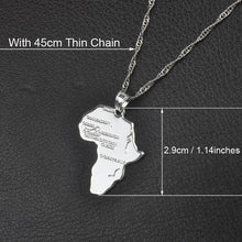 Anniyo 9 Style Africa Map Pendant Necklace for Women/Men Silver/Gold Color Ethiopian Jewelry Wholesale African Maps Hiphop Item