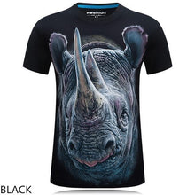 2016 summer Men's brand clothing O-Neck short sleeve animal T-shirt monkey/lion 3D Digital Printed T shirt Homme large size
