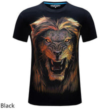 2016 summer Men's brand clothing O-Neck short sleeve animal T-shirt monkey/lion 3D Digital Printed T shirt Homme large size