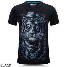2016 summer Men's brand clothing O-Neck short sleeve animal T-shirt monkey/lion 3D Digital Printed T shirt Homme large size