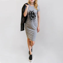 2017 New Fashion Autumn Style Women Dress Elegant Ladies Sexy Casual Print Red Lips Short Sleeve Pencil Dresses Female Vestidos
