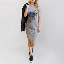 2017 New Fashion Autumn Style Women Dress Elegant Ladies Sexy Casual Print Red Lips Short Sleeve Pencil Dresses Female Vestidos