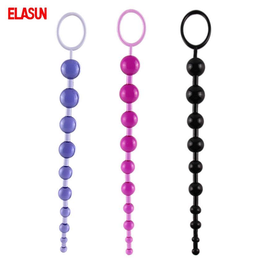 1 pcs Anal Toy Color Jelly Anal Beads Sex Orgasm Vagina Plug Play Pull Ring Ball Anal Stimulator Butt Beads for Women
