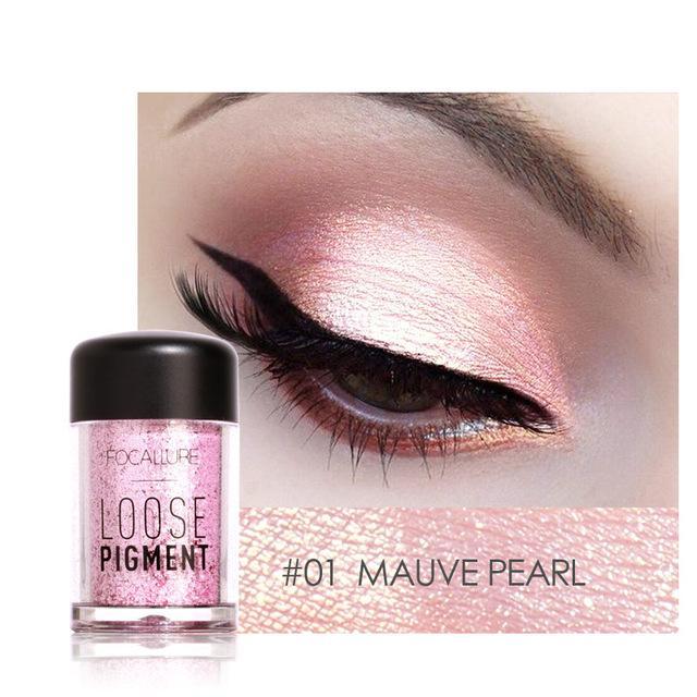 FOCALLURE 12 Colors Glitter Eye Shadow Cosmetic Makeup Diamond Lips Loose Makeup Eyes Pigment Powder Woman Cosmetics Make Up New