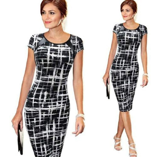 2017 New Sexy Ladies Elegant Women Summer Bandage Bodycon Party Cocktail Polka Dot Vintage Dress
