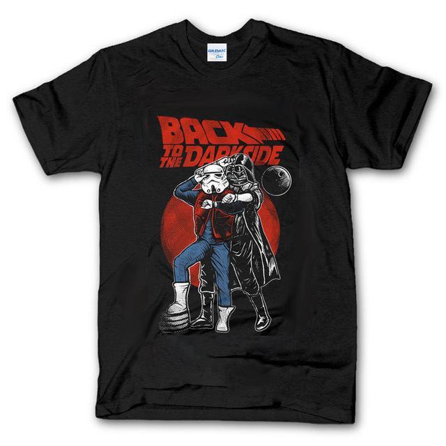 New 2017 Summer Style T-Shirt Hot Sale moive Back To The Future Dark Side T-Shirt Darth Vader Tee Shirts