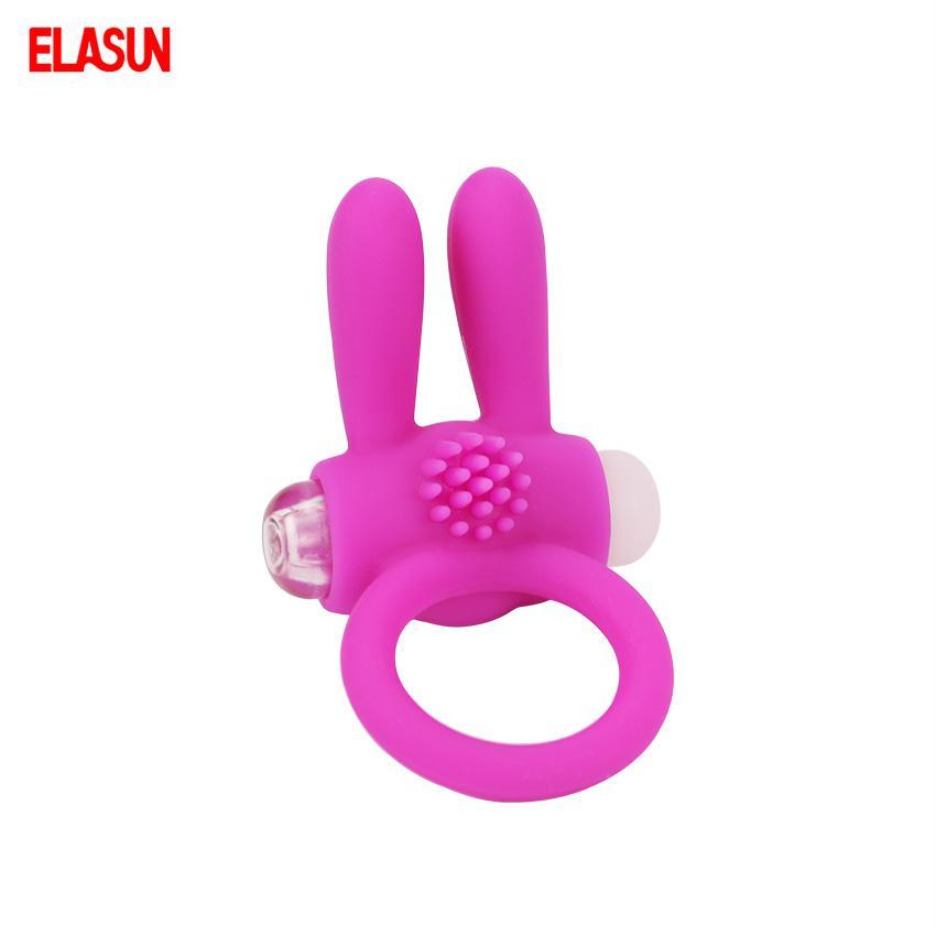 Butterfly Rabbit Elastic Silicone Vibration Delay Lock Fine Ring Male Fun Happiness Couples Sex Toys Adult Game
